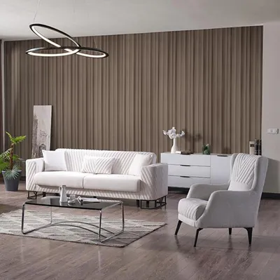 Produktbild von Wohnzimmer Sofagarnitur Dreisitzer Sessel Couch Set Sofa 3 Sitzer Luxus Sessel