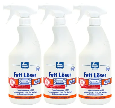 Produktbild von Dr. Becher Fett Löser 1L hochwirksamer Öl- und Fettlöser (3er Pack)