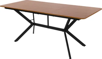 Produktbild von ML-Design Esstisch Dunkelbraun 180x80x75 cm, Rechteckiger Esszimmertisch für 6 Personen, Industrieller Küchentisch, Wohnzimmertisch mit Stahlgestell