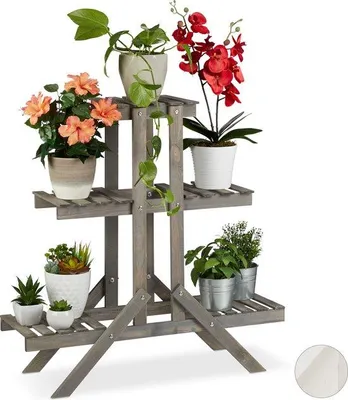 Produktbild von Famanu Pflanzenregal 3 Etagen - 83x83x28 cm