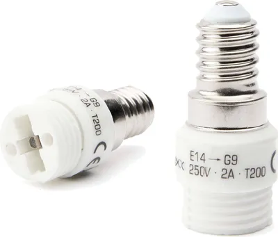 Produktbild von Lampenfassung E14 auf G9 Adapter für gängige Leuchtmittel