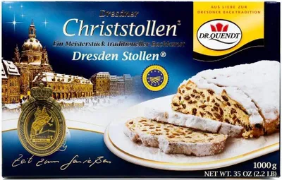 Produktbild von 2 x Dr. Quendt - Christstollen - 1000g (Kartonverpackung) (2x1000g)