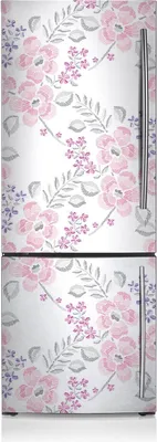 Produktbild von Kühlschrankfolie Aufkleber Kühlschrankmagnete Dekoration Kühlschrankfolie 70x190 cm - Blumenmuster