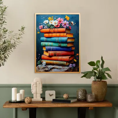 Produktbild von Malen nach Zahlen Set - Mit Acrylfarben und Pinseln - DIY Blumen Ölgemälde auf Leinwand - 30x40 cm