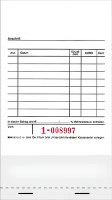 Produktbild von RNK Kassenblock unten geheftet 2x50Bl
