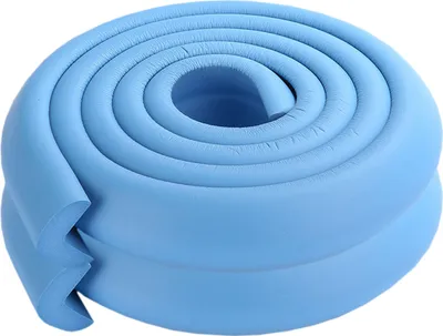 Produktbild von (2er-Pack) 2M L-förmiger, verdickter Baby-Sicherheitstisch Kanteneckenschutz Schutzkissen Antikollisions-Stoßstangenstreifen, Himmelblau