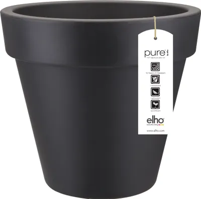 Produktbild von elho pure round 60 Übertopf - anthrazit