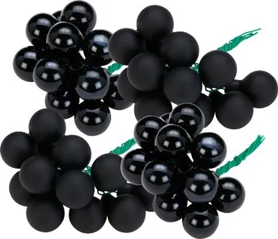 Produktbild von Weihnachtskugeln am Draht 2,5cm Glas 144 Stück - Ebony Black