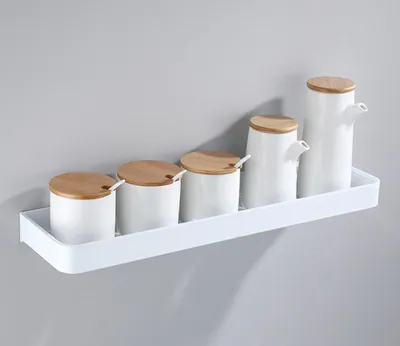 Produktbild von Metall Wandregal, weiß, 30 cm, rostsicher, für Badezimmer