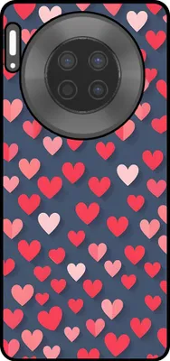 Produktbild von Smartphonica Telefon Fall fit für Huawei Mate 30 mit rosa und roten Herzen Impressum - TPU Backcover Fall mit rosa und roten Herzen Design