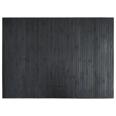 Image de Tapis rectangulaire gris 70x100 cm bambou