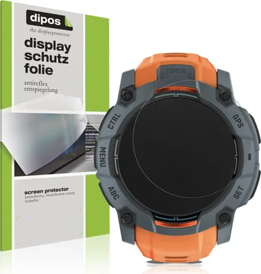 Produktbild von 6x Schutzfolie für Garmin Instinct 3 Solar (50 mm) matt Displayschutzfolie Folie Display Schutz dipos