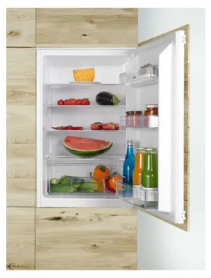 An open refrigerator filled with various food items and drinks.