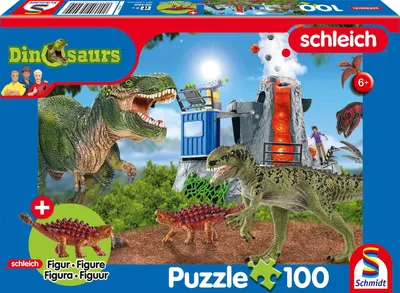 Image de Schmidt Spiele Schleich Dinosaurs Dinosaur der Urzeit, puzzle, puzzle pour enfants, avec add-on, 100 pièces, 56462