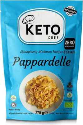 MAKARON (KONJAC) PAPPARDELLE BEZGLUTENOWY BIO 270 g (200 g) - KETO CHEF