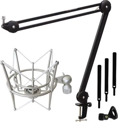 Image de keepdrum MS138 Trépied à bras articulé avec MS089SV Microphone araignée