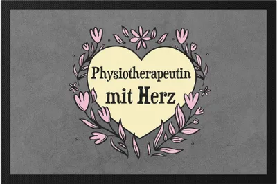 Produktbild von Physiotherapeutin mit Herz Fußmatte  Geschenkidee Zum Danke Sagen Beste Physiotherapeutin