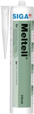 Produktbild von Siga Meltell 310 white Hochleistungs-Dichtstoff 310 ml Kartusche Innen Außen