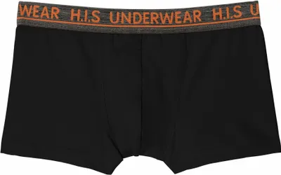 Produktbild von H.I.S. Boxer Boxershorts für Jungen 4 -teilig navy, grau-meliert, blau-meliert, schwarz Größe 134/140