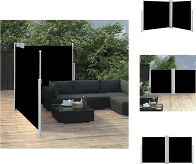 Obrázek produktu pro vidaXL Výsuvná boční markýza černá 100 x 600 cm - Slunečníky a slunečníky