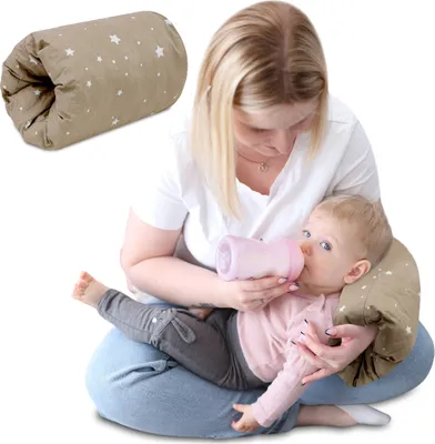 Produktbild von Stillkissen klein Breastfeeding und Nursing Pillow für unterwegs 20 cm - Stillmuff Armkissen und Lagerungskissen Baby Arm Still Kissen aus weicher Baumwolle