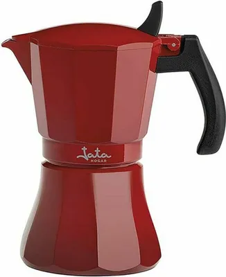 Image de Cafetière italienne JATA HCAF2012 * Rouge Aluminium (12 capsules)
