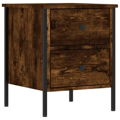 Image de vidaXL Table de nuit chêne fumé 40x42x50 cm bois composite