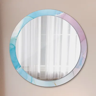 Produktbild von Spiegel - Mirror zum Wandspiegel Schlafzimmer – Schminkspiegel- modern marmor textur- Ø90cm