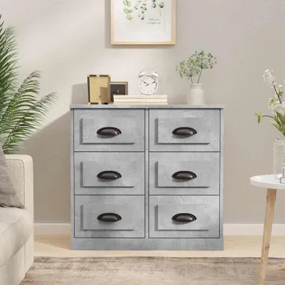 Produktbild von vidaXL Sideboard Betongrau 70x35,5x67,5 cm Holzwerkstoff
