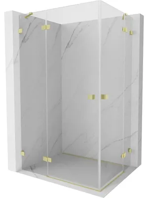 Obrázek produktu pro Mexen Lunar Duo sprchový kout otevíravý levý 100 x 95 cm, transparentní, zlatá kartáčovaná - 834-100L-095P-55-00