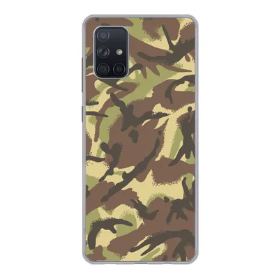 Produktbild von MuchoWow® Handyhülle Schutzhülle Hülle für Samsung Galaxy A51 Camouflage-Muster in natürlichen Farben Silikon Softcase Handy Hülle - Schutzabdeckung