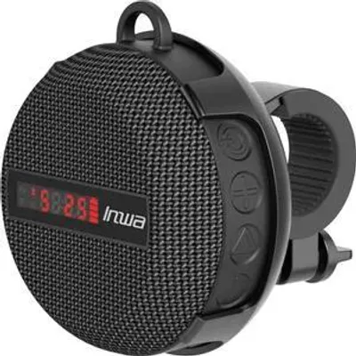 Produktbild von Tragbarer Bluetooth Fahrradlautsprecher 5W, IPX7 wasserdicht, 480 Min, Display, TF/AUX, Spielzeit, Freisprechfunktion, Mikrofon, Halterung