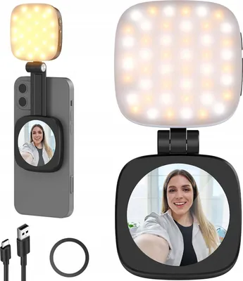 Image de Lampe 48 LED + Lusterko Selfie na Magnes MagSafe do Telefonu Vlog Neewer / BASICS NL48B