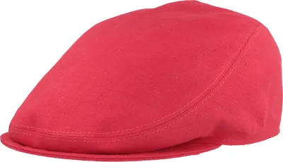 Bullani knautschbare Schiebermütze Flatcap aus 100% Leinen in rot