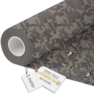 Immagine prodotto di Tela mimetica impermeabile, 1 metro, idrorepellente, 600D, 220 g/m²