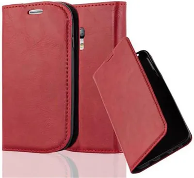 Produktbild von Cadorabo Hülle für Samsung Galaxy S3 MINI Schutz Hülle in Rot Handyhülle Etui Case Cover Magnetverschluss