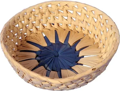 Imagen del producto de Cesta redonda para pan, de 20 cm de diámetro, color azul