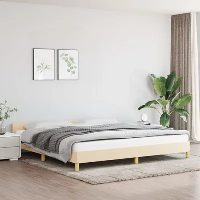 Produktbild von Bettgestell mit Kopfteil Creme 200x200 cm Stoff , Klassische Betten Design 2024