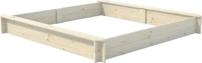 Produktbild von Sandkasten Kiefer  Megalino L 147x147x19 cm mit Sitzflächen, natürliches Holz