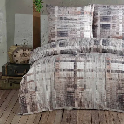 Produktbild von Bettwäsche Bettbezug 200x220 cm, Kopfkissenbezug 80x80 cm 3 teilig Deckenbezug Set aus 100% Baumwolle Renforce mit Reissverschluss - Buymax®