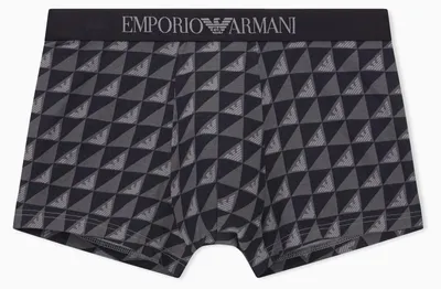 Obrázok produktu pre Pánske spodné nohavice Emporio Armani s klasickým vzorom, čierne, veľkosť XL
