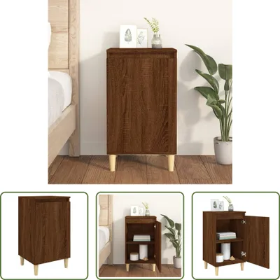 Produktbild von The Living Store Nachttisch Braun Eichen-Optik 40x35x70 cm Holzwerkstoff