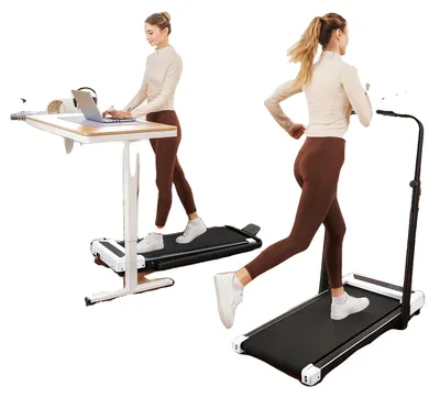 Zdjęcie produktu dla Walking Pad, konstrukcja składana, regulowane poręcze, BIAŁY