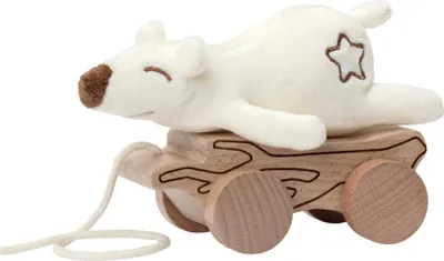 Produktbild von Micki Holz Nachziehfigur Bär - pädagogisches Spielzeug für Kinder