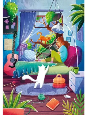 Produktbild von Magnolia Puzzle Katzen 1000 Teile - Magnolia Girl & Cats