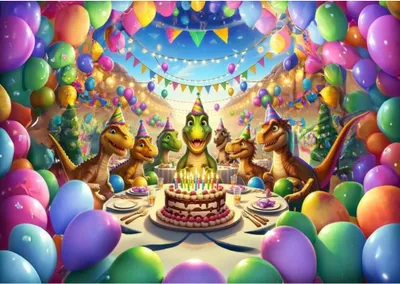 Produktbild von KUNSTPUZZLE Dinosaurierfest 50 Puzzles