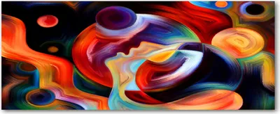 Produktbild von Tulup® Leinwandbild - 125x50 cm - Wandkunst - Drucke auf Leinwand - Leinwanddruck  - Kunst: modern & klassisch - Mehrfarbig - Abstraktes
