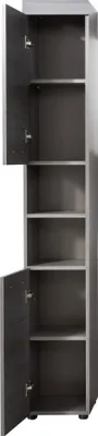 Produktbild von trendteam Bad Hochschrank Runner/Moon Sardegna Rauchsilber Melamin 30 x 190 x 31 cm