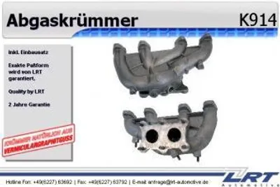 Produktbild von Lrt Krümmer, Abgasanlage  K914
