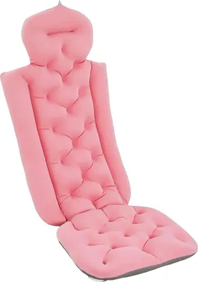 Zdjęcie produktu dla Poduszka łazienkowa, ergonomiczna konstrukcja, łatwa do czyszczenia, różowa